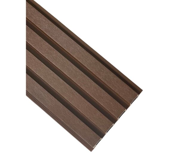 Revestimiento Pared Wall Panel PVC WPC Exterior 2.9m X 22cm - Café Oscuro