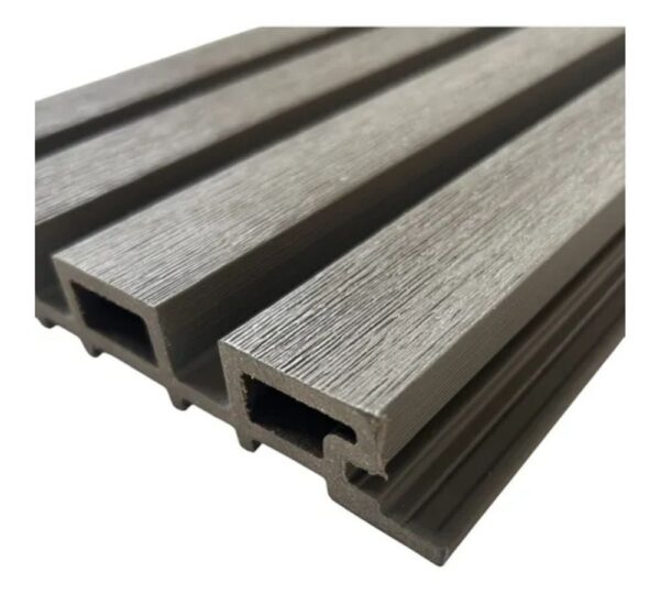 Revestimiento Pared Wall Panel PVC WPC Exterior 2.9m X 22cm - Gris Oscuro - Imagen 2