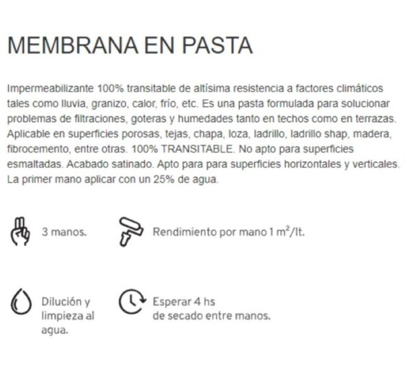Membrana en Pasta Polacrin - Imagen 2
